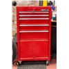 Image 1 : RED TOOL BOX ON WHEELS H- 39.75" W-12" L-22"
