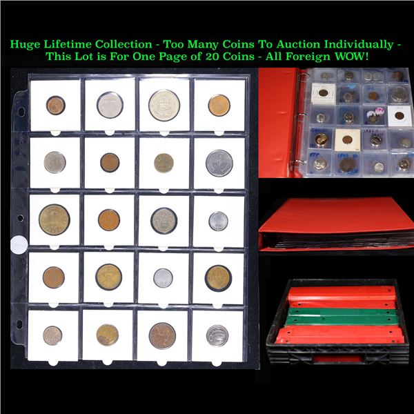Huge Liifetime Collection - Too Many Coins To Auction Individually - This Lot is For One Page of 20 