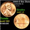 Image 1 : 1960-d Sm Date Lincoln Cent 1c Grades GEM++ Unc RD