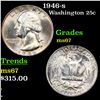 Image 1 : 1946-s Washington Quarter 25c Grades GEM++ Unc