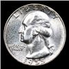 Image 2 : 1955-p Washington Quarter 25c Grades GEM Unc