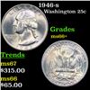 Image 1 : 1946-s Washington Quarter 25c Grades GEM++ Unc