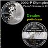 Image 1 : Proof 2002-P Olympics Modern Commem Dollar $1 Grades GEM++ Proof Deep Cameo