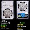 Image 1 : NGC 1887-p Morgan Dollar $1 Graded ms65 By NGC