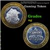 Image 1 : Ca. 2009 Limited Edition Ten Dollar Silver Gaming Token, 4 Queens Las Vegas NV