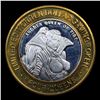 Image 2 : Ca. 2009 Limited Edition Ten Dollar Silver Gaming Token, 4 Queens Las Vegas NV