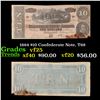 Image 1 : 1864 $10 Confederate Note, T68 Grades vf+