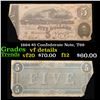Image 1 : 1864 $5 Confederate Note, T69 Grades vf details