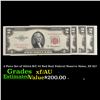 Image 1 : 4 Piece Set of 1953A/B/C $2 Red Seal Federal Reserve Notes, XF-AU! Grades XF/AU