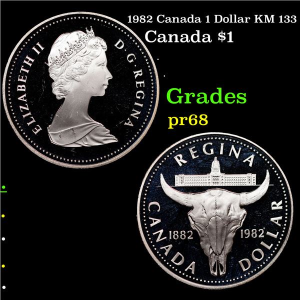 Proof 1982 Canada 1 Dollar KM 133 Grades GEM++ Proof