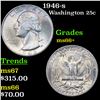 Image 1 : 1946-s Washington Quarter 25c Grades GEM++ Unc
