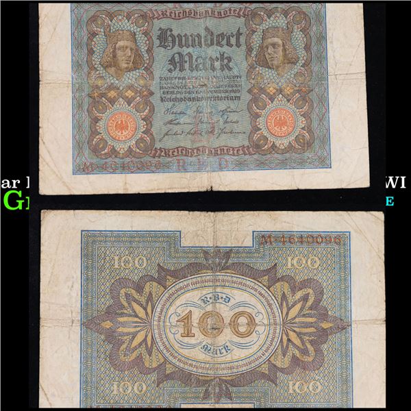 1922 Germany (Weimar Republic) 5000 Marks Banknote - Post-WWI Hyperinflation P# 81a,  Grades Choice 