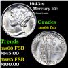 Image 1 : 1943-s Mercury Dime 10c Grades GEM+ FSB