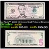 Image 1 : **Star Note** 2006 $5 Green Seal Federal Reserve Note Grades Choice AU/BU Slider