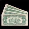 Image 3 : Set of 4 1953-A-B-C $2 Red seal Note Grades XF/AU