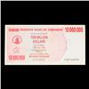 Image 3 : 2008 Zimababwe10 Million Dollar Note P# 55A Grades Choice AU/BU Slider