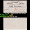 Image 1 : C.S.A. 4 Dollar Note Aug 19, 1861 Grades Choice AU/BU Slider