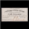 Image 2 : C.S.A. 4 Dollar Note Aug 19, 1861 Grades Choice AU/BU Slider