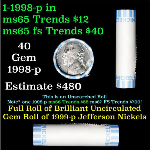 Shotgun Jefferson 5c roll, 1998-p 40 pcs String & Son Wrapper