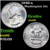 Image 1 : 1946-s Washington Quarter 25c Grades GEM+ Unc