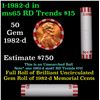 Image 1 : Shotgun Lincoln 1c roll, 1982-d 50 pcs Brandt Wrapper.