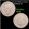 Image 1 : Set of 8 Different Dates Liberty Nickel 5c