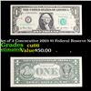 Image 1 : Set of 2 Concecutive 2003 $1 Federal Reserve Note Grades Gem+ CU