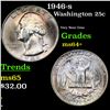 Image 1 : 1946-s Washington Quarter 25c Grades Choice+ Unc