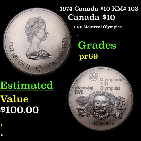 Proof 1974 Canada $10 KM# 103 Grades GEM++ Proof