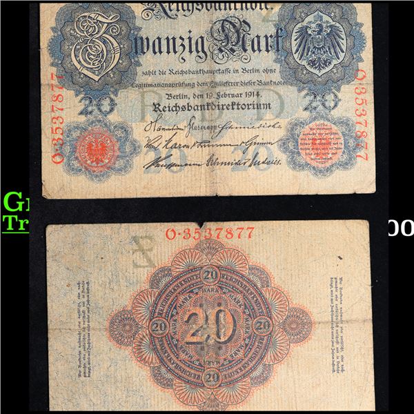1907 Germany 20 Mark Note P#25B Grades vf+