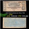 Image 1 : 1864 $10 Confederate Note, T68 Grades vf++