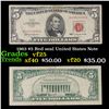 Image 1 : 1963 $5 Red seal United States Note Grades vf+