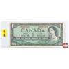 Image 1 : Canada $1 Bill 1954 (Low Serial #) : Beattie/Rasminsky #YO0001523 (See Pics for Varieties, Condition