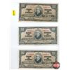 Image 1 : Canada $100 Bills 1937 (3): - Gordon/Towers #BJ1842311 - Coyne/Towers #BJ4963194 - Gordon/Towers #BJ