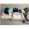 Image 2 : Group of 5 bins of assorted baby cloths