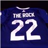 Image 3 : Dwayne "The Rock" Johnson Autographed 2022 Toronto Maple Leafs World Tour Black Adam Jersey