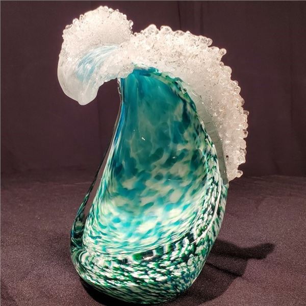 Beautiful Glass Wave Sculpture