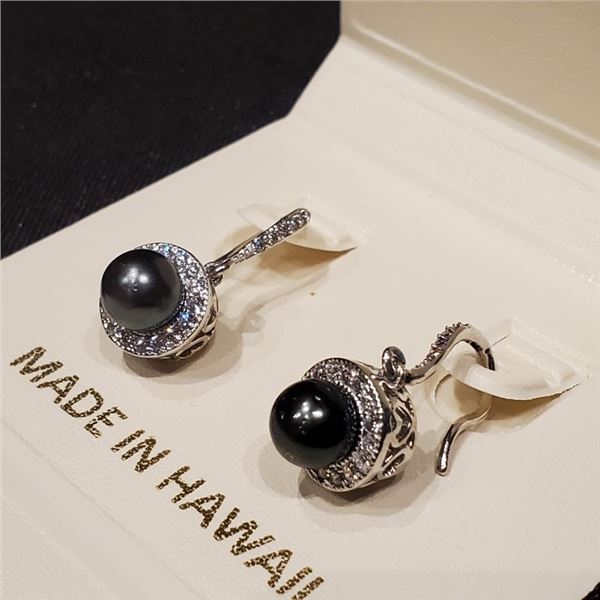 Black Tahitian Pearl Earrings