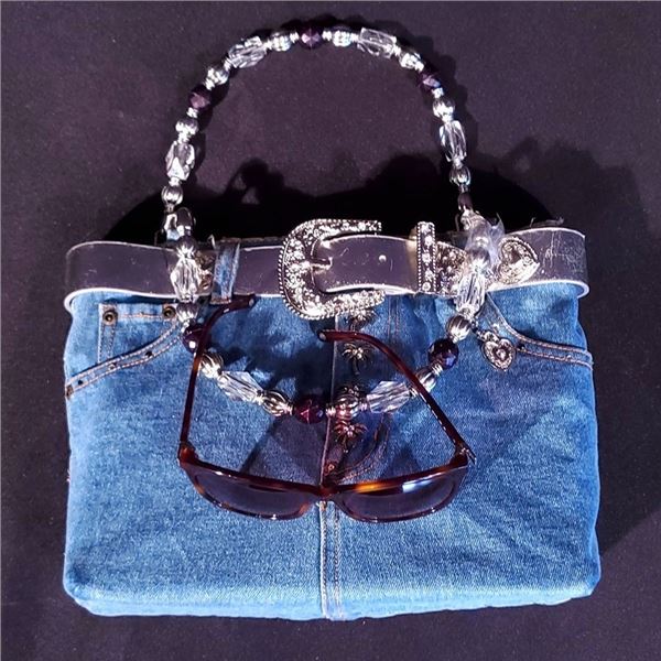 Denim Jean Purse and Sunglasses