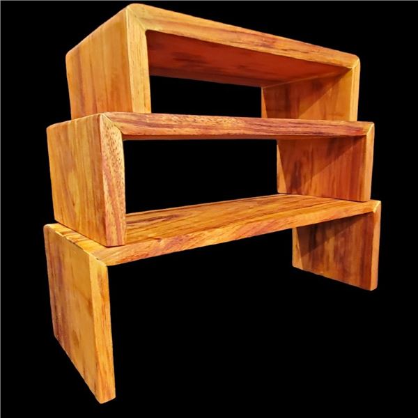 Set of Three Small Koa Wood Shelves