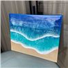 Image 1 : Resin on Canvas, Wave Painting