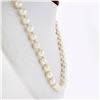 Image 2 : 18" 7.5 to 8mm Pearl Strand Necklace w/ 14K Yellow Gold Twisted Wire Knot Clasp