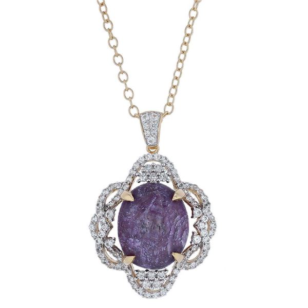 27.52 ctw Ruby and 2.51 ctw White Sapphire Pendant