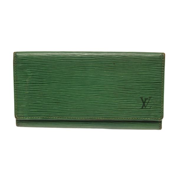 Louis Vuitton Green Epi Leather Long Wallet