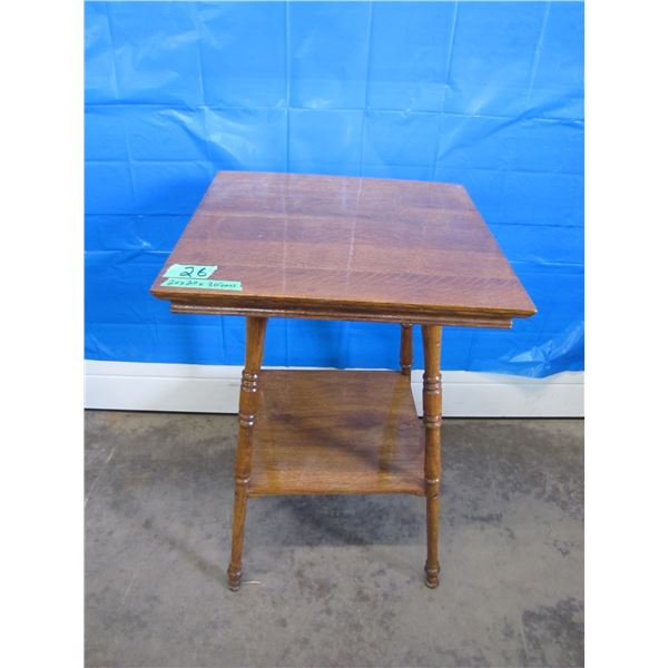 Parlor table approximately 20 by 20 by 30 inches tall