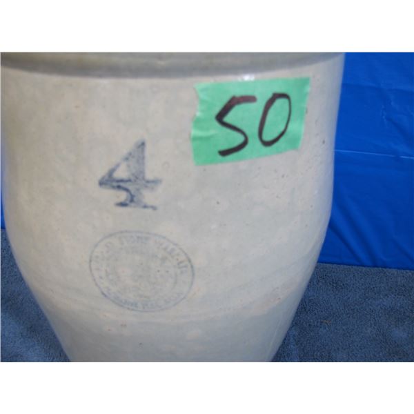 Medalta Potteries limited 4 gallon  stone ware butter churn No wood churn handle