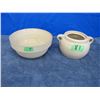 Image 1 : Stoneware bowl and bean pot with no lid