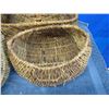 Image 8 : Set of four various woven willow baskets
