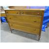 Image 14 : Gibbard walnut furniture consisting of headboard and footboard with side rails - approx 55" - some d