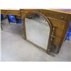 Image 18 : Gibbard walnut furniture consisting of headboard and footboard with side rails - approx 55" - some d